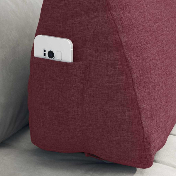 Cojín de Espalda Rojo vino 60 x 20 x 50 cm tela M 5