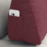 Cojín de Espalda Rojo vino 60 x 20 x 50 cm tela 5