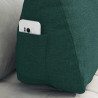 Cojín de Espalda Verde oscuro 60 x 20 x 50 cm tela 5