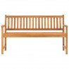 Banco de jardín 3 plazas con mesa madera teca maciza 150 cm 3