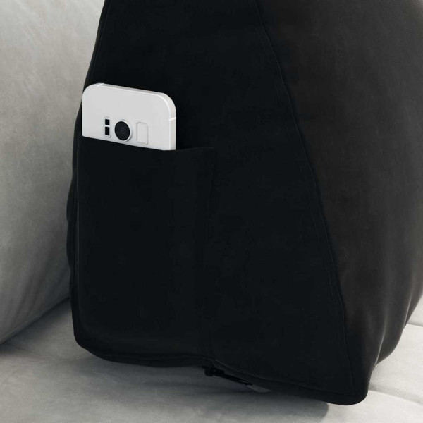 Cojín de Espalda Negro 60 x 20 x 50 cm Tela de pana M 5