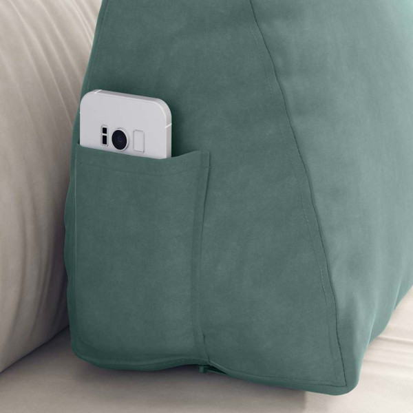 Cojín de Espalda Verde Mar 60 x 20 x 50 cm Tela de pana M 5