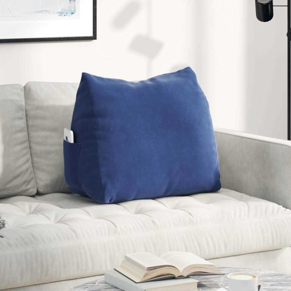 Cojín de Espalda Azul Policía 60 x 20 x 50 cm Tela de pana D