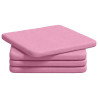 Cojines para asiento 4 pcs Rosa 40 x 40 x 3 cm tela 2