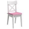Cojines para asiento 4 pcs Rosa 40 x 40 x 3 cm tela 3
