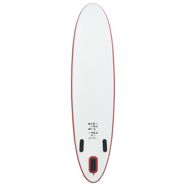 Set de tabla inflable de paddle surf SUP rojo y blanco M 4