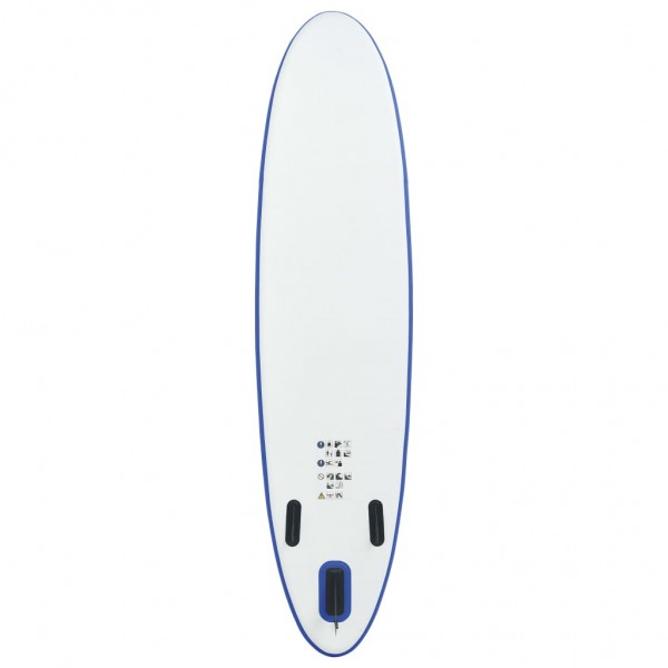 Set de tabla inflable de paddle surf SUP azul y blanco M 4