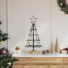 Árbol Cono de Navidad con soporte Negro 60 cm Acero 1