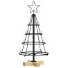 Árbol Cono de Navidad con soporte Negro 60 cm Acero 2