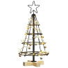 Árbol Cono de Navidad con soporte Negro 60 cm Acero 3