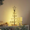 Árbol Cono de Navidad con soporte Negro 60 cm Acero 4
