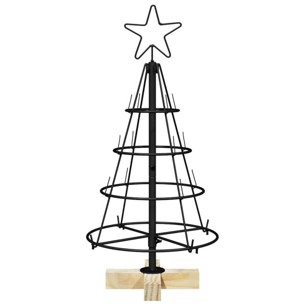 Árbol Cono de Navidad con soporte Negro 60 cm Acero M 5