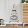 Árbol Cono de Navidad con soporte Negro 90 cm Acero 1