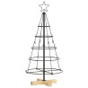 Árbol Cono de Navidad con soporte Negro 90 cm Acero 2