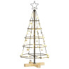 Árbol Cono de Navidad con soporte Negro 90 cm Acero 3