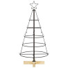 Árbol Cono de Navidad con soporte Negro 90 cm Acero 5
