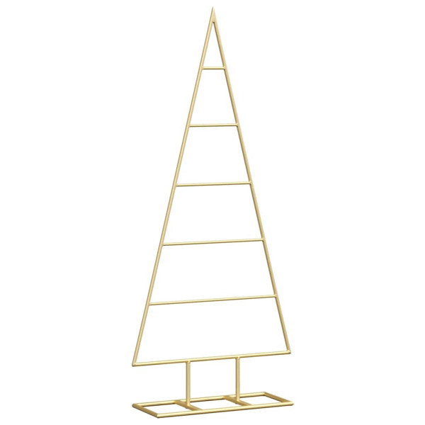 Árbol de Navidad de metal con soporte Dorado 90 cm M 2