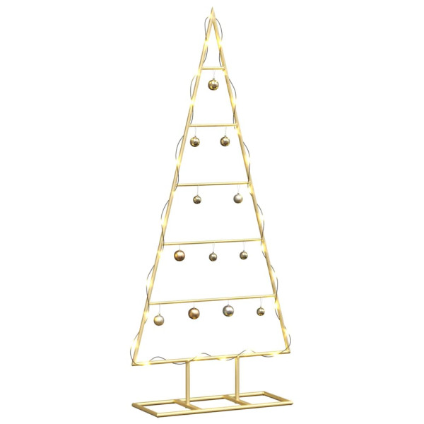 Árbol de Navidad de metal con soporte Dorado 90 cm M 3