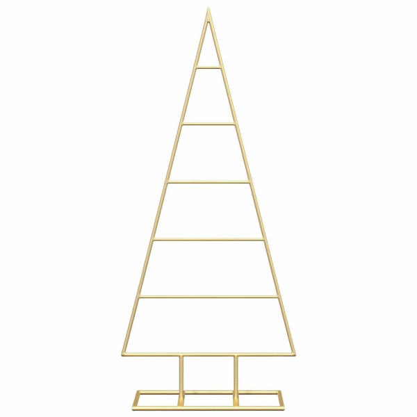 Árbol de Navidad de metal con soporte Dorado 90 cm M 5