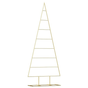 Árbol de Navidad de metal con soporte Dorado 150 cm H