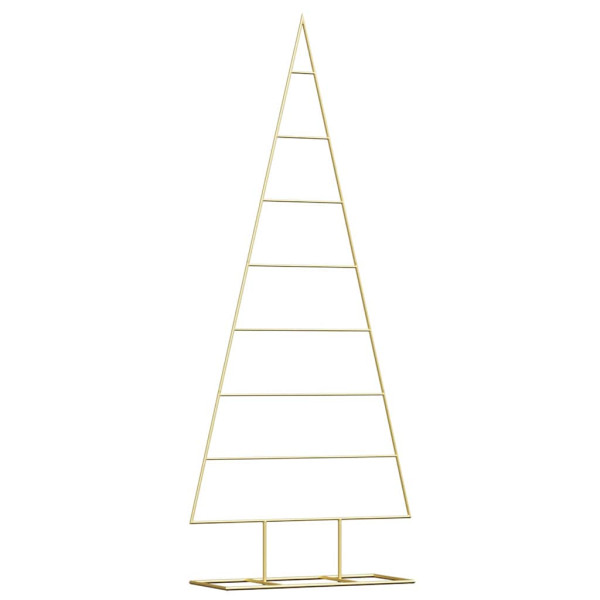 Árbol de Navidad de metal con soporte Dorado 150 cm M 2