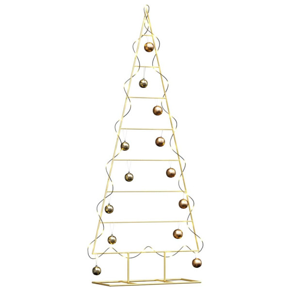 Árbol de Navidad de metal con soporte Dorado 150 cm M 3