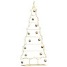 Árbol de Navidad de metal con soporte Dorado 150 cm 3