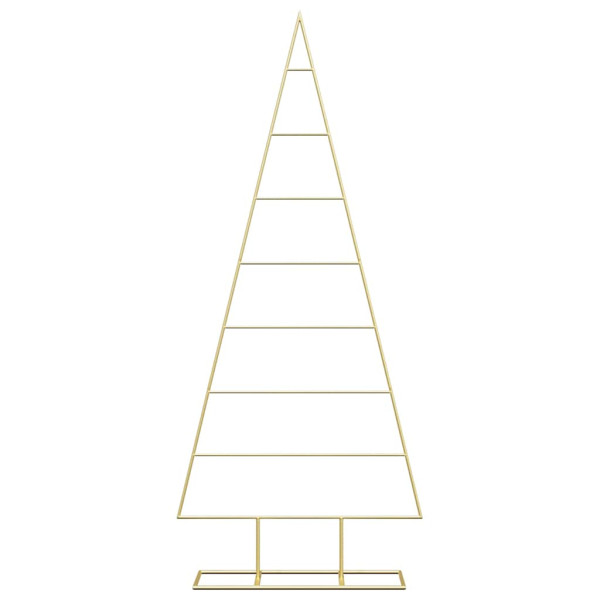 Árbol de Navidad de metal con soporte Dorado 150 cm M 5