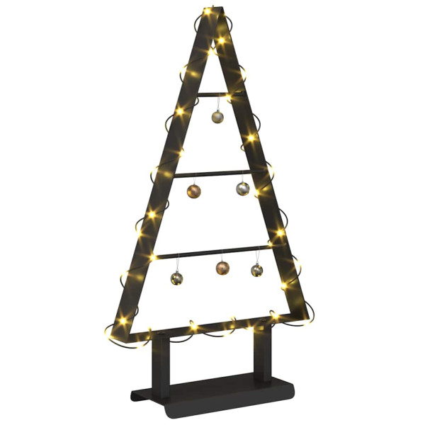Árbol de Navidad de metal con soporte Negro 60 cm Acero M 3