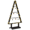 Árbol de Navidad de metal con soporte Negro 60 cm Acero 3