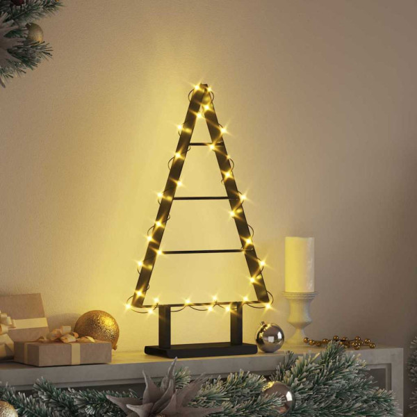 Árbol de Navidad de metal con soporte Negro 60 cm Acero M 4