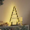 Árbol de Navidad de metal con soporte Negro 60 cm Acero 4