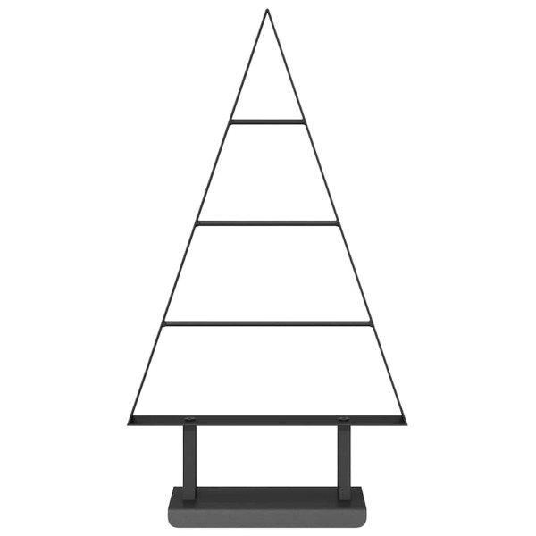 Árbol de Navidad de metal con soporte Negro 60 cm Acero M 5