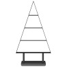 Árbol de Navidad de metal con soporte Negro 60 cm Acero 5
