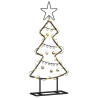 Árbol de Navidad de metal con soporte Negro 60 cm Acero 3