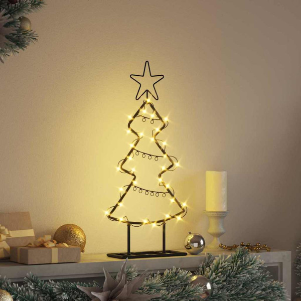 Árbol de Navidad de metal con soporte Negro 60 cm Acero M 4