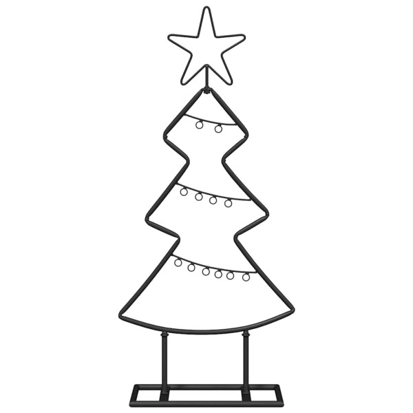 Árbol de Navidad de metal con soporte Negro 60 cm Acero M 5