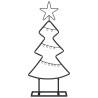 Árbol de Navidad de metal con soporte Negro 60 cm Acero 5