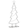 Árbol de Navidad de metal con soporte Negro 125 cm Acero 2