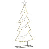Árbol de Navidad de metal con soporte Negro 125 cm Acero 3