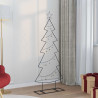 Árbol de Navidad de metal con soporte Negro 150 cm Acero 1