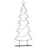 Árbol de Navidad de metal con soporte Negro 150 cm Acero 2