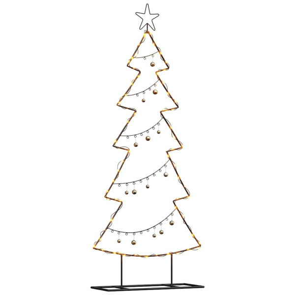 Árbol de Navidad de metal con soporte Negro 150 cm Acero M 3