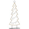 Árbol de Navidad de metal con soporte Negro 150 cm Acero 3