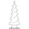 Árbol de Navidad de metal con soporte Negro 150 cm Acero 5