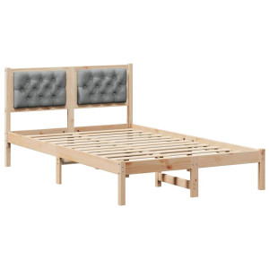 Estructura de cama con cabecera Gris Claro 120 x 200 cm tela H