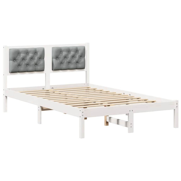 Estructura de cama con cabecera Gris Claro 120 x 200 cm tela M 2