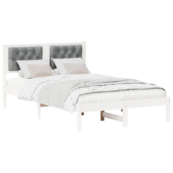 Estructura de cama con cabecera Gris Claro 120 x 200 cm tela M 3