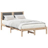 Estructura de Cama con Cabecera Tapizada Gris oscuro 3