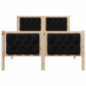 Estructura de cama Negro 120 x 200 cm Madera de pino macizo 5